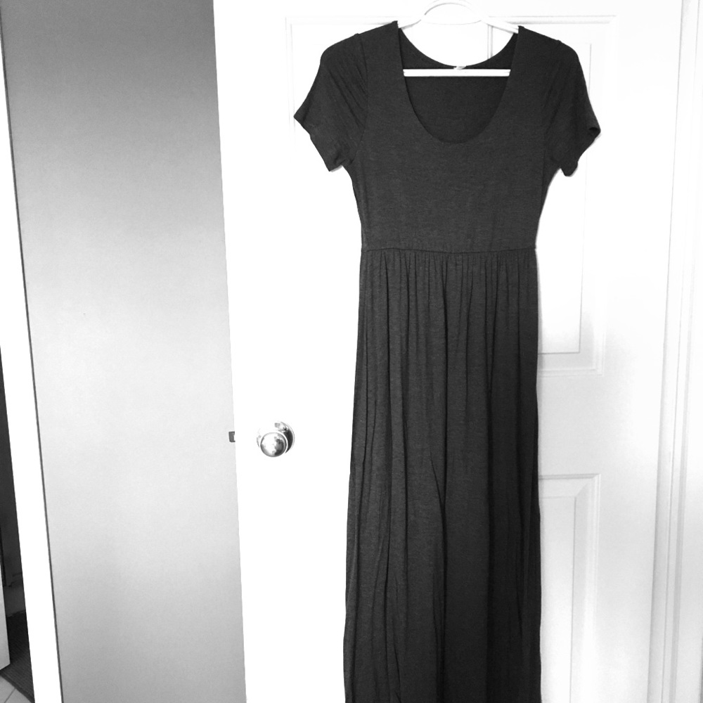 Charcoal maxi dress